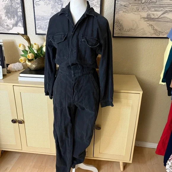CITIZENS OF HUMANITY Surplus Black Wash Denim Jumpsuit Size XS - Picture 3 of 9